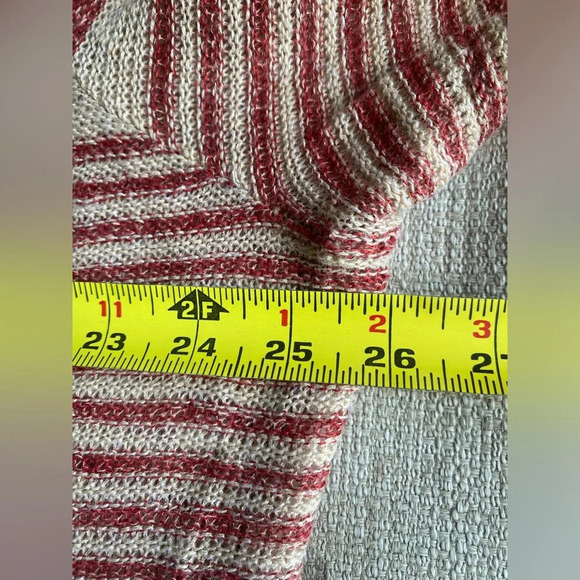 Ralph Lauren Sweater Women’s 1X Linen Red and Blue Striped Knit Top - Picture 5 of 7